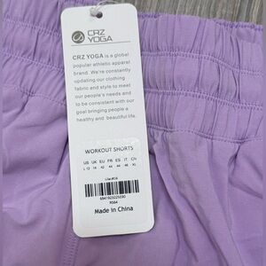 CRZ YOGA Lavender Workout Shorts